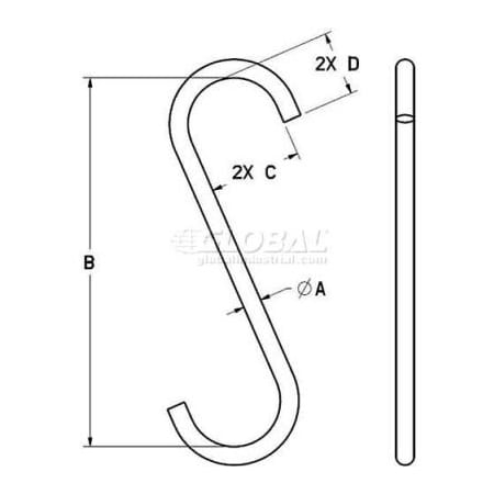Machining & Welding By Olsen M&W 5/8" Style A S-hook 14194